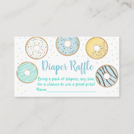 Recepción Cuidada tarjeta de Baby Shower de donut azul para 