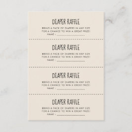 Recepción Cuta moderna tarjeta de juego Diaper Raffle