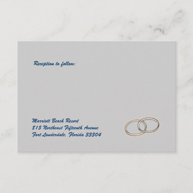Recepción de anillos de boda (Anverso)