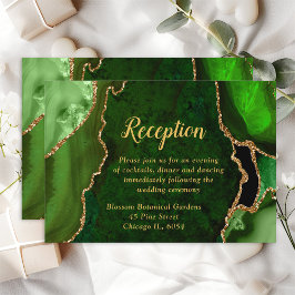 Recepción de Boda Ageada Verde y Oro