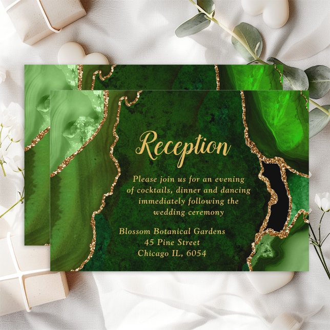 Recepción de Boda Ageada Verde y Oro (Subido por el creador)