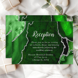 Recepción de boda Ageato Verde y Plata