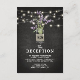 Recepción de boda al atardecer en tarro de lavanda