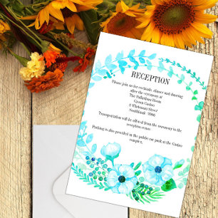 Recepción de Boda Aqua Floral Wreath Boho Wedding