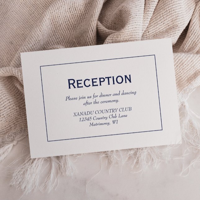 Recepción de Boda Azul Marino Blanco Moderna (Subido por el creador)