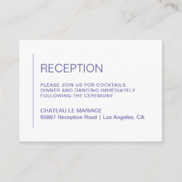 Recepción de boda básica y minimalista