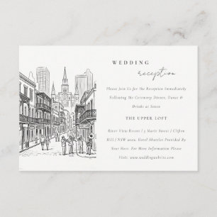 Recepción de Boda Boceto de Nueva Orleans Louisian
