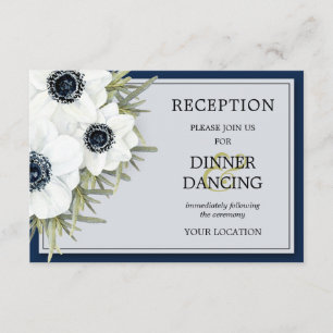 Recepción de Boda Botánica de Anemones Blancos Neg