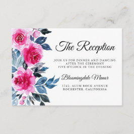 Recepción de Boda Botánica de Color de Agua Rosa