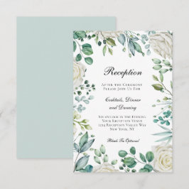 Recepción de Boda Botánica de Rosas Blancas Eucali