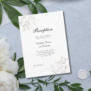 Recepción de Boda Botánica Minimalista Plateada