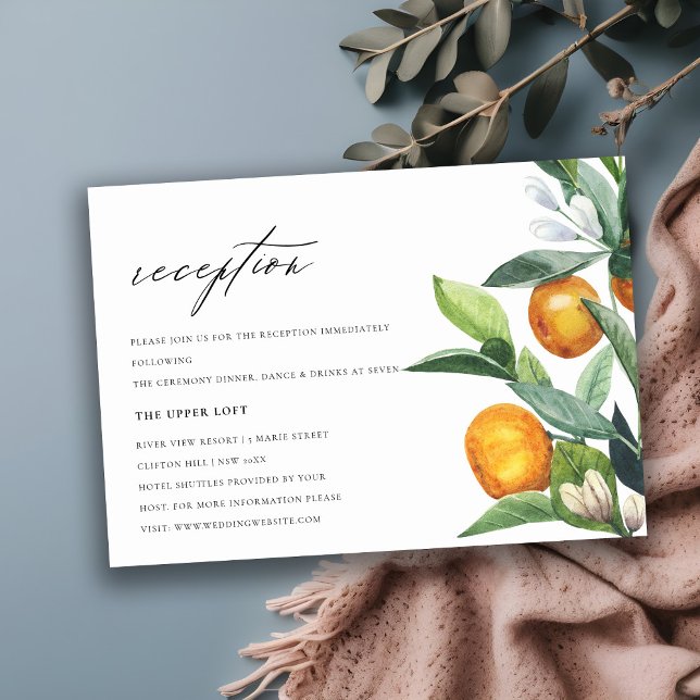 Recepción de Boda Botánica Naranja Citrus (Subido por el creador)