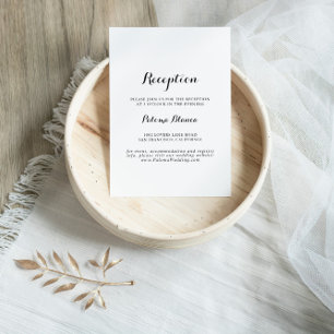 Recepción de boda caligráfica moderna