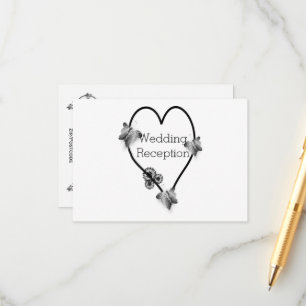 Recepción De Boda Cardíaca De Mariposa Blanca Y Ne