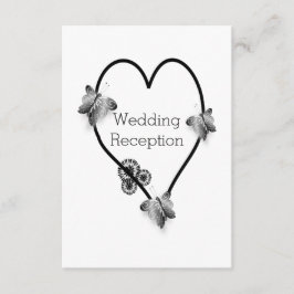 Recepción De Boda Cardíaca De Mariposa Blanca Y Ne