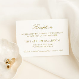 Recepción de Boda Clásica Elegante Antiguo Oro