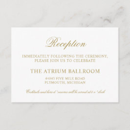 Recepción de Boda Clásica Elegante con Dorado Anti