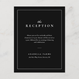 Recepción de Boda Clásica Elegante en Blanco y Neg