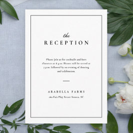 Recepción de boda clásica elegante en blanco y neg