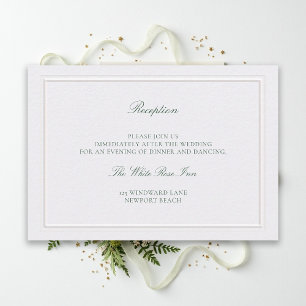 Recepción de Boda Clásica Verde Elegante Perla