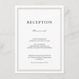 Recepción de Boda Clásica y Elegante en Blanco y N