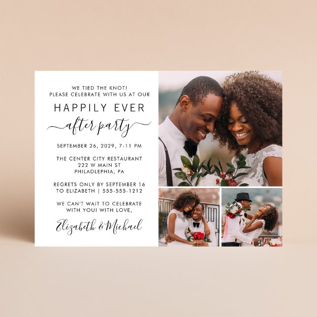 Recepción de Boda con 3 Fotos Happily Ever After (Subido por el creador)