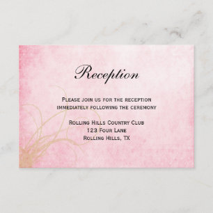 Recepción de Boda con Acuarela de Colibrí Rosa