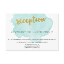 Recepción de Boda con Acuarela de Rosa y Dorado