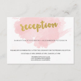 Recepción de Boda con Acuarela Dorada y Rubor