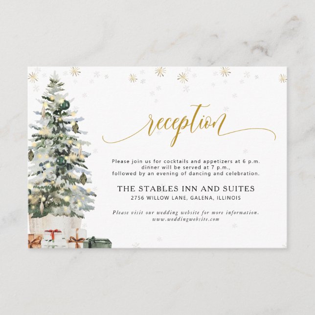Recepción de Boda con Árbol de Navidad (Anverso)