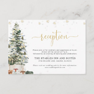 Recepción de Boda con Árbol de Navidad