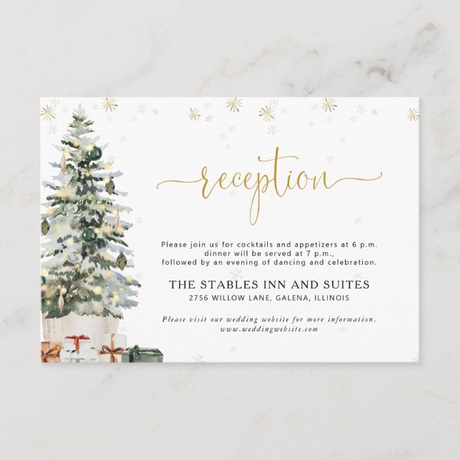 Recepción de Boda con Árbol de Navidad (Anverso)