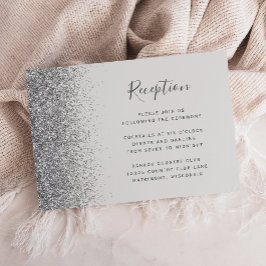 Recepción de Boda con Brillo Gris Plateado Pálido