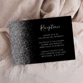 Recepción de Boda con Brillo Plateado y Negro Mode