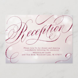 Recepción de boda con caligrafía vintage glam en b