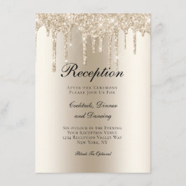 Recepción de Boda con Champagne que Cae Brillo