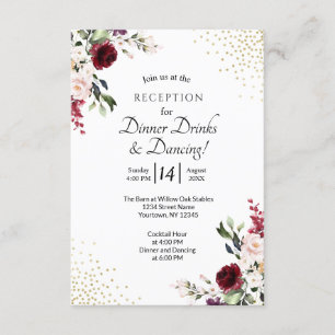 Recepción de Boda con Estampado Floral y Hoja de O