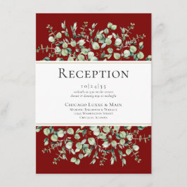 Recepción de Boda con Eucalipto Borgoña
