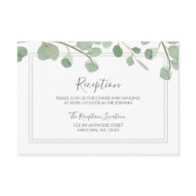 Recepción de Boda con Eucalipto en Acuarela