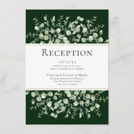 Recepción de Boda con Eucalipto Verde Oscuro