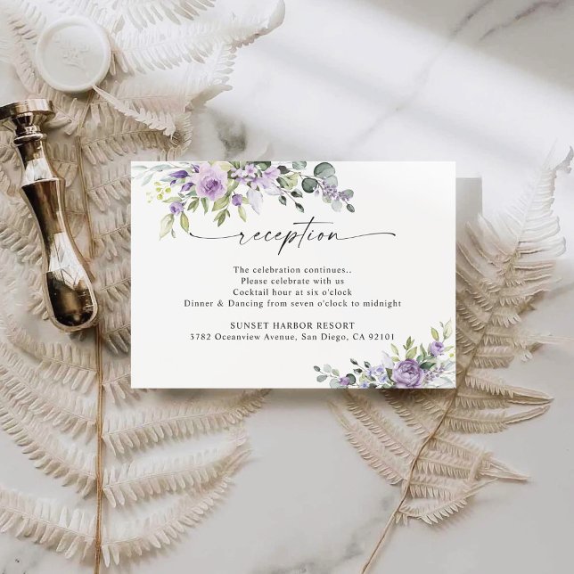 Recepción de Boda con Floral Morado Elegante (Subido por el creador)