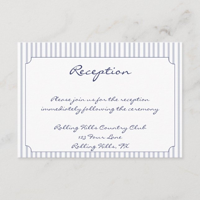 Recepción de Boda con Franja Gris Ancla Náutica (Anverso)
