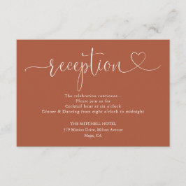 Recepción de Boda con Guión de Corazón de Terracot