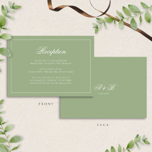 Recepción de Boda con Guión de Monograma Verde Chi