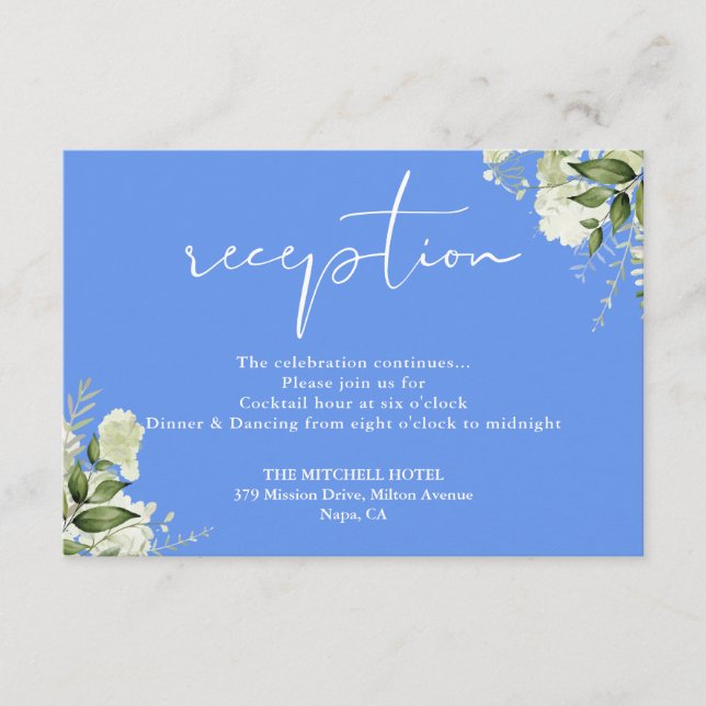 Recepción de Boda con Guión de Verde Azul de Acian (Anverso)