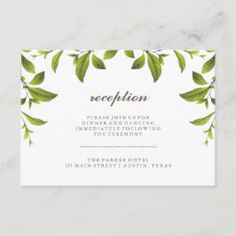 Recepción de Boda con Hojas Botánicas Verdes Elega