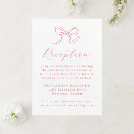 Recepción de Boda con Lazo Rosa Elegante