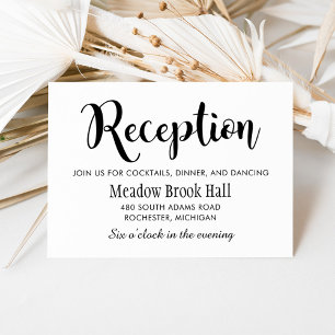 Recepción de Boda con Letra de Pincel Moderna
