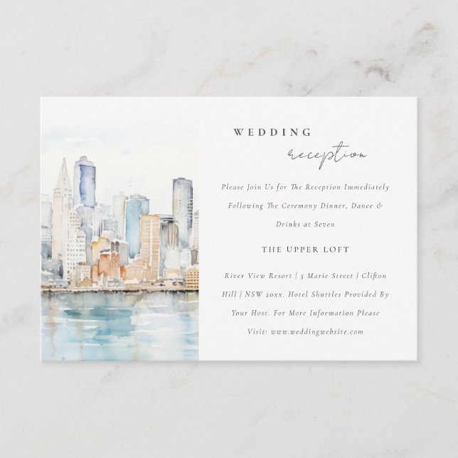 Recepción de boda con paisaje chic de San Francisc (Anverso)