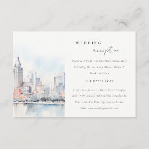 Recepción de boda con paisaje de Detroit Michigan
